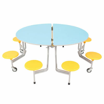 Mesa Circular Dobrável com 8 Lugares