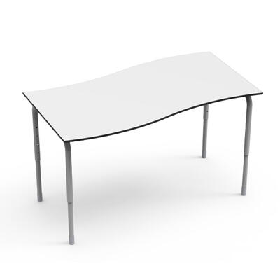 Mesa DESK21 U Retangular em Onda Regulável