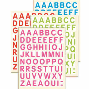 Adesivos de letras maiúsculas