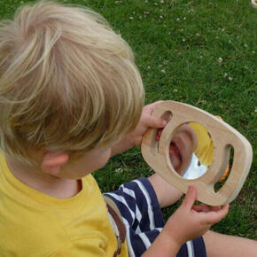 Espelho côncavo/convexo de fácil aderência