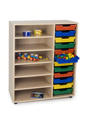 Unidad Intermedia Con Estantes Y Cajones