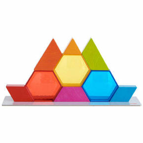 Jogo de empilhamento de cristais coloridos