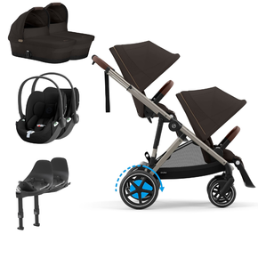 Pack e-Gazelle S + Segunto Assento Gazelle S + Cloud t i-Size(x2) + Base (x2) + Alcofa(x2)