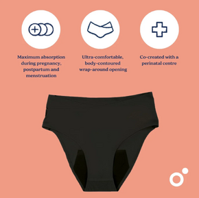 Cueca pós-parto e menstruais - Flowly 